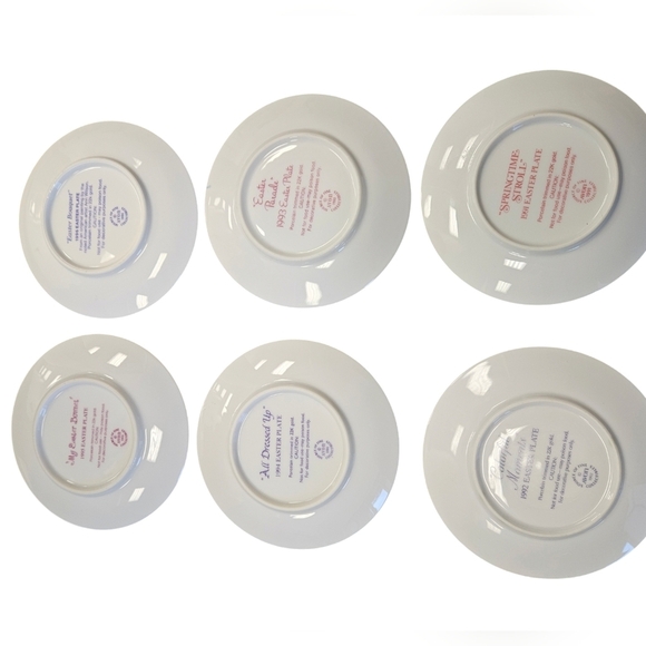 Avon Vintage Easter Small Plates Set of 6 Porcelain - Picture 2 of 12